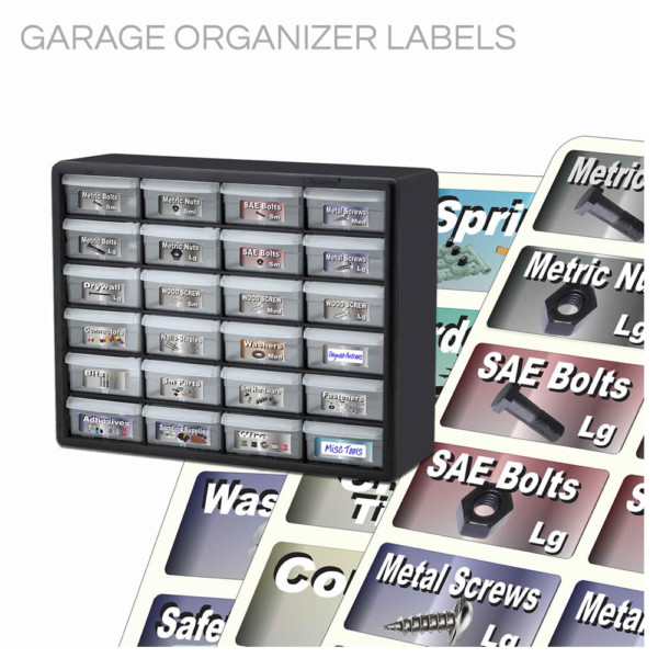 garage organizer labels