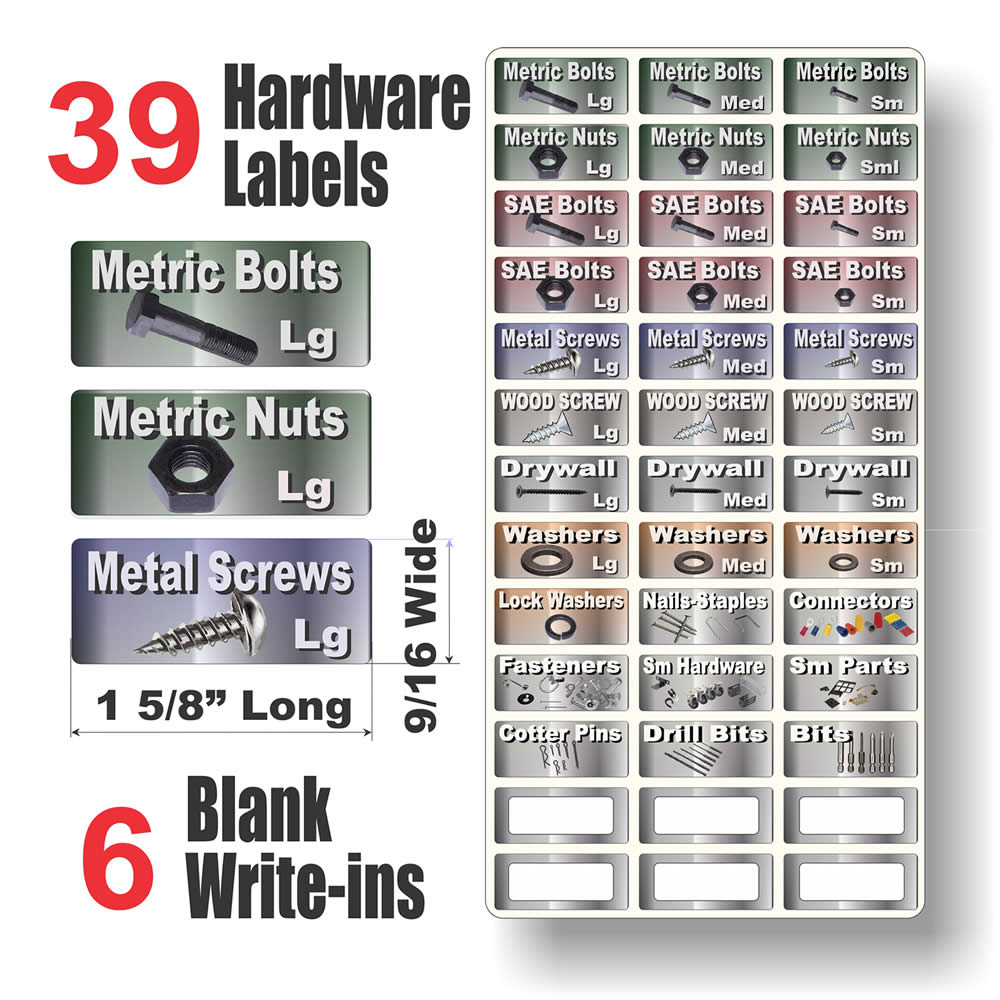 Printable Free Nut And Bolt Bin Labels