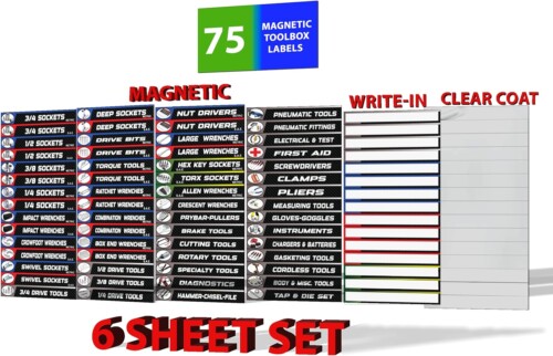 Ultimate Magnetic Toolbox Label Set - 90 Labels for Organizing Box Drawers - Image 5