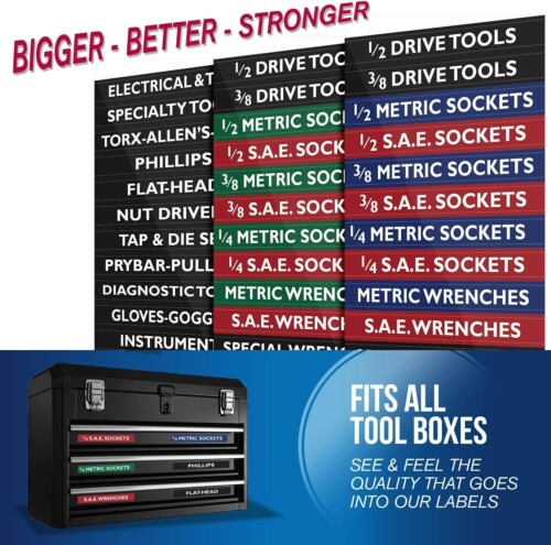 Shop Owners LOT - The Ultimate Organizer Deal - 2000 Tool Labels for The Entire Shop - Complete Your Tools, Tool Boxes, Breaker Panel, Power Tools and Garage. - Image 8