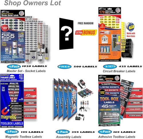 Shop Owners LOT - The Ultimate Organizer Deal - 2000 Tool Labels for The Entire Shop - Complete Your Tools, Tool Boxes, Breaker Panel, Power Tools and Garage. - Image 7